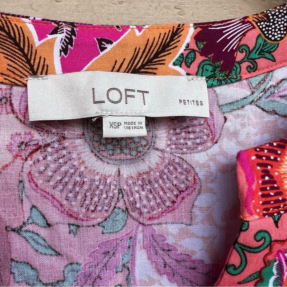 Loft Orange Patchwork Boho Drawstring Waist Mini … - image 7